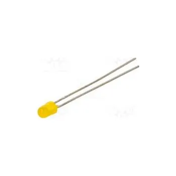 Dioda LED 3mm žlutá 3,8÷30mcd 100° Čelo vypouklé Rozteč 2,54mm