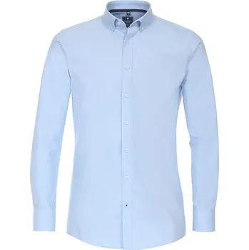 Pánská košile Pánská velká hladká košile s dlouhým rukávem Redmond 231500111-10 modrá (4XL)