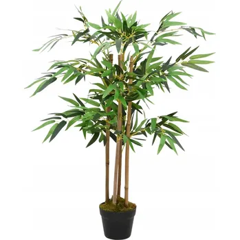 umělá květina Umělá bambusová rostlina 90 cm v květináči 17,8 cm, zelená