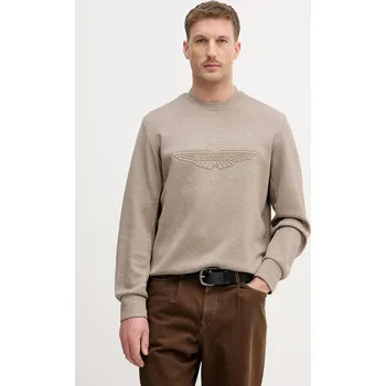 Pánské oblečení Mikina s příměsí vlny BOSS C-Soleri 242_AM 50554525 béžová 80D, vel. M