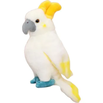 plyšák Plyšová hračka Papoušek kakadu 35 cm bílý