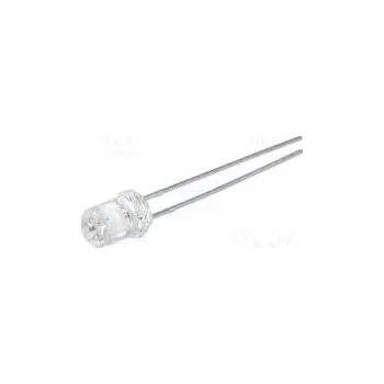 Polovodič LED 5mm červená 120÷210mcd 100° 20mA 1,6÷2,6V Čelo vyduté