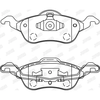 Brzdový systém Sada brzdových destiček, kotoučová brzda JURID 571967J