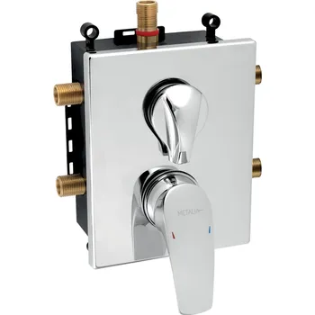 NOVASERVIS Baterie Novaservis Metalia 57 sprchová, podomítková s boxem, 3 vývody, chrom, BOX57052RX,0 BOX57052RX,0