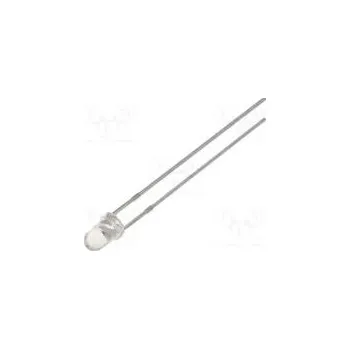 Dioda LED 3mm modrá 1600÷4200mcd 15° Čelo vypouklé