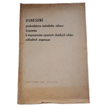 Usnesení představenstva ústředního výboru Svazarmu - ANTIKVARIÁT (Kolektiv autorů)