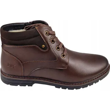 Pánská zimní obuv Zimní Kotníkové Boty ZATEPLENÉ dezén podrážky , ZIP, silný, módní Wojtyłko