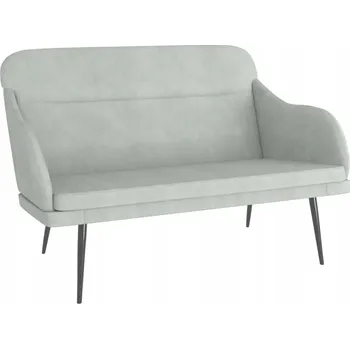 Zahradní lavice Luxusní sametová lavice 110x76x80 cm, světle šedá