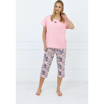 Dámské noční prádlo Dámské pyžamo s krátkým rukávem, 3/4 kalhoty Toliana XXL