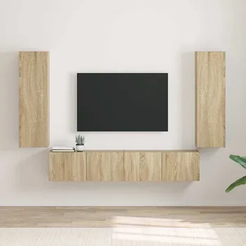 Televizní stolek TV wall cabinet 2 pcs Sonoma 30 x 31 x 100 cm kompozitní dřevo