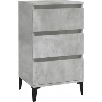 Noční stolek Moderní industriální noční stolek, šedá betonu, 40 x 35 x 70 cm