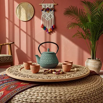 Konvice na čaj AROMELIO Litinová čajová konvice s filtrem TAKI, 1000 ml, zelená