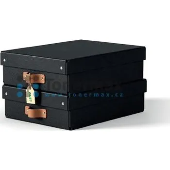 Archivační box Úložný box Leitz Puro M, nízký, černý, 2 ks