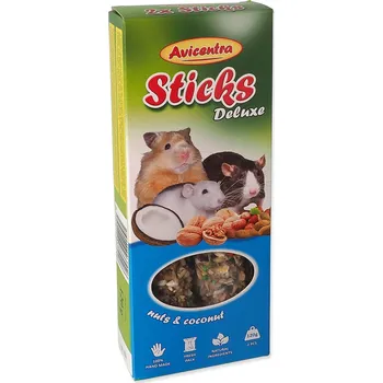 Krmivo pro hlodavce Tyčinka Avicentra Deluxe malý hlodavec, s ořechy a kokosem 2ks-KARTON