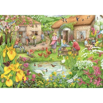 Puzzle RAVENSBURGER Puzzle Farmářská kavárna v údolí 1000 dílků