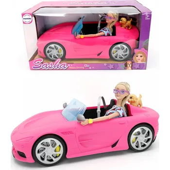 Panenka Mamido Panenka Sasha 29 cm, Autíčko Cabriolet růžové MT1612