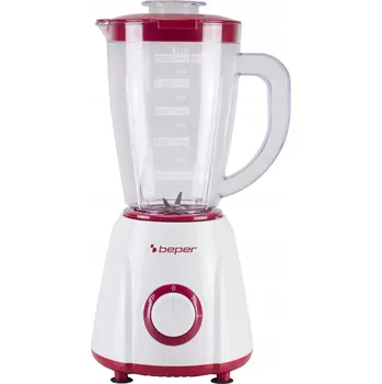 Stolní mixér BEPER 1,5 l s pulzní technologií, bílý/červený