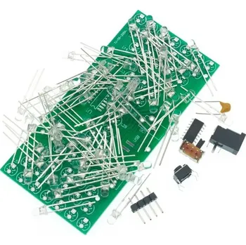 Elektronické přesýpací hodiny 5 V 84 x 40 mm Stavebnice oboustranné LED desky se 57 diodami pro světelnou dekoraci efekt