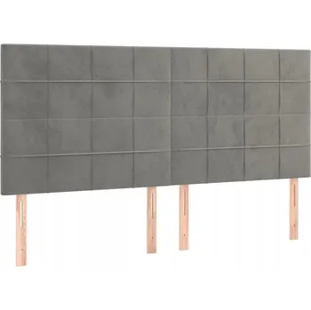 Čelo postele sametové nastavitelné, tmavě šedé, 180 x 5 x 118/128 cm