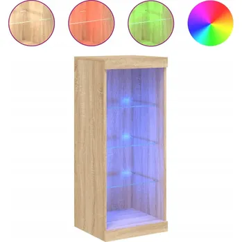 Komoda Komoda s LED osvětlením, dřevěný materiál, dub sonoma, 41x37x100 cm