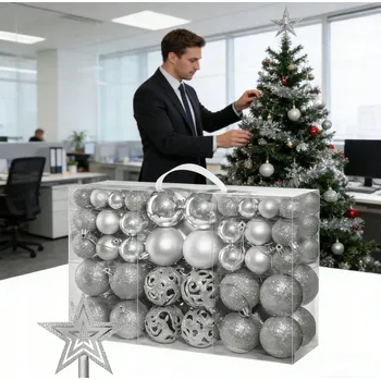 Vánoční dekorace VÁNOČNÍ BAŇKY NA STROMEČEK DEKORACE NA VÁNOČNÍ STROMEČEK VÁNOČNÍ KOULE 101X SADA NEROZBITNÝCH PŘÍVĚSKŮ