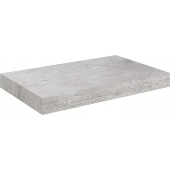 police Nástěnná police šedo-betonová 23 x 23,5 x 3,8 cm MDF kovová