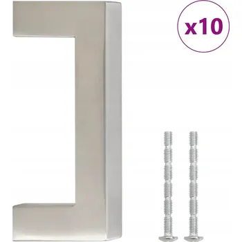 Nábytkové kování Nábytkové úchytky nerezová ocel kartáčovaná 76x12x35 mm stříbrné 10 ks