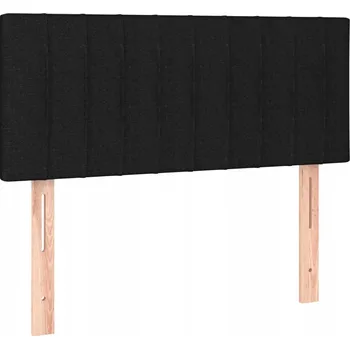 Čelo postele nastavitelné, černá látka, 100x5x78/88 cm