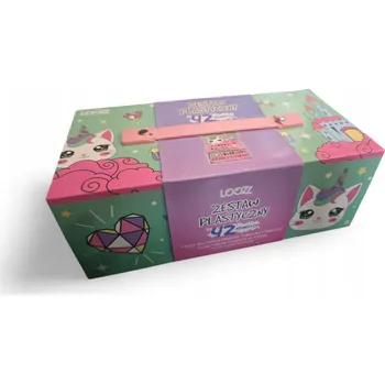 Výtvarná sada LOOZZ Výtvarná sada 42 dílků KOŤÁTKO JEDNOROŽEC růžová