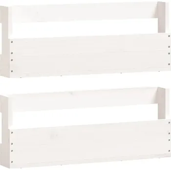 Botník Bílý organizér na boty z masivního borovicového dřeva 59 x 9 x 23 cm