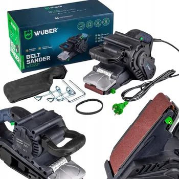 pásová bruska Výkonná PÁSOVÁ BRUSKA na dřevo a kov, RUČNÍ stolní s regulací 1900W