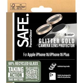 Pouzdro na mobilní telefon Tvrzené sklo PanzerGlass pro Apple iPhone 16 Plus, 1 ks