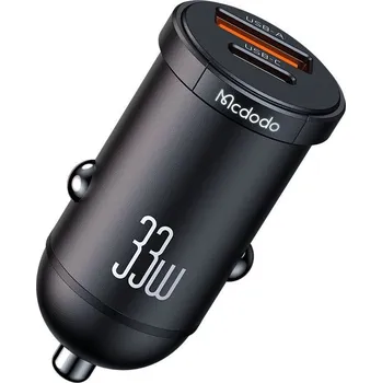 Mcdodo - nabíječka do auta Cool Series (CC-2320) - dvouportová, rychlonabíječka, 33W, mini velikost, 12-24V - černá