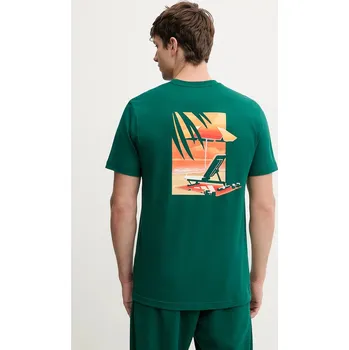 Pánské tričko Bavlněné tričko adidas Everyday Getaway JZ7558 zelená 77X, vel. M