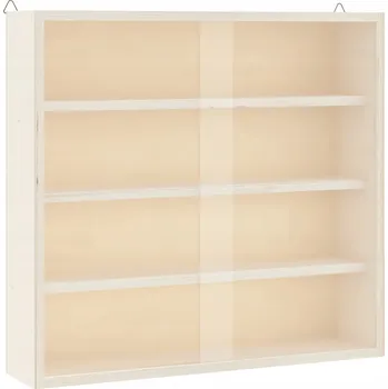 Knihovna Dřevěná vitrína pro sběratele 40 x 8,5 x 37 cm, překližka, průhledná
