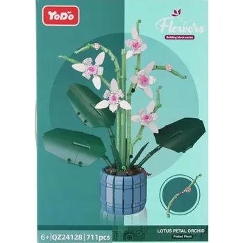 ostatní stavebnice STAVEBNÍ STAVEBNICE KVĚTINY ORCHIDEJ 711 DÍLŮ