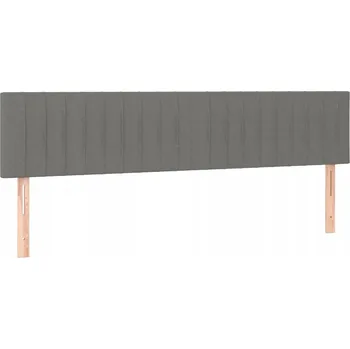 Čelo postele sametové nastavitelné tmavě šedé 180 x 5 x 78/88 cm