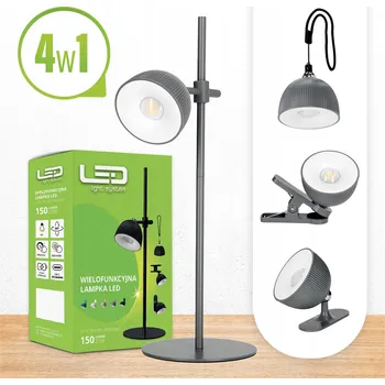 Lampička LED Stolní Lampa Akumulátorová USB-C CCT Magnetická 4v1 1200mAh šedá