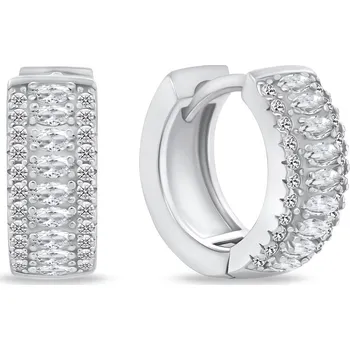 Módní doplněk Brilio Silver Nepřehlédnutelné stříbrné náušnice se zirkony EA774W + 2 měsíce na vrácení zboží