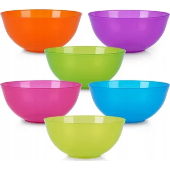 Miska pro psa 6x Piknikové misky, turistické misky plastové opakovaně použitelné 450 ml