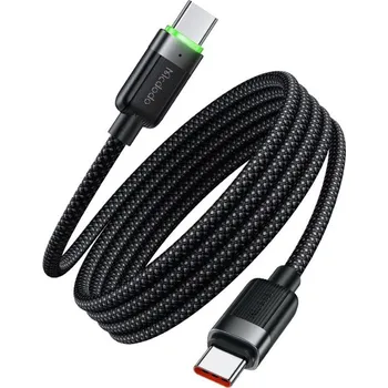 Náhradní díl pro mobilní telefon Mcdodo - datový kabel řady Self-Winding (CA-2000) - USB-C na USB-C, 60W, rychlonabíjení, 1.2m - černý