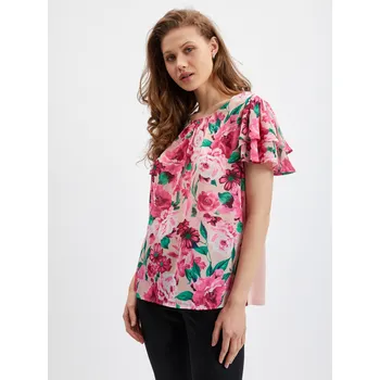 Dámská halenka Orsay Růžová dámská květovaná halenka - Dámské Orsay růžová 2257947