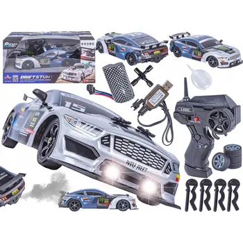 RC model auta VELKÉ Auto na Dálkové Ovládání RC Drift LED Dým 4x4 MUSTANG DRIFT