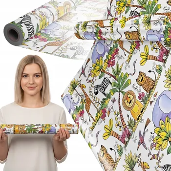 Balící papír DÁRKOVÝ BALICÍ PAPÍR 20 M MEGAROLE VÁNOČNÍ NAROZENINOVÝ OZDOBNÝ