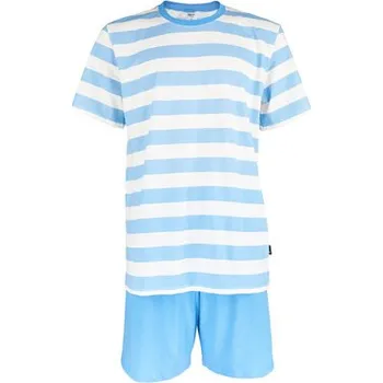 Pánské pyžamo Pleas Pánské pyžamo krátké modrá 3XL (183868-800-058)