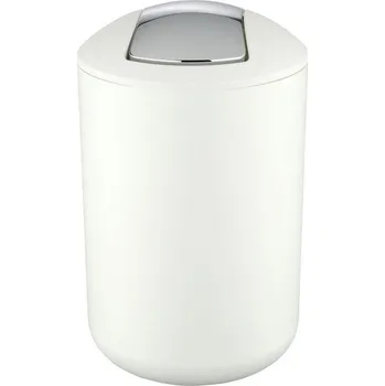 Odpadkový koš Plastový koupelnový koš Wenko 6,5 l bílý