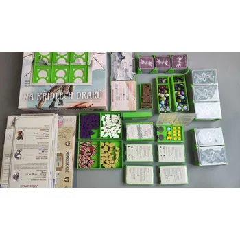 Příslušenství k deskovým hrám inserty.cz Insert: Na křídlech draků + Ohnivá akademie + Upgrade Pack (černý, 0079)