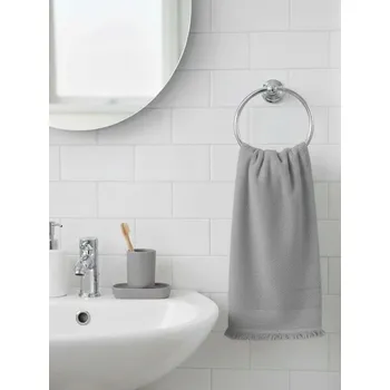 Ručník Sinsay - Bavlněný ručník s třásněmi - šedá - 691II-09X - 691II-09X-ONE