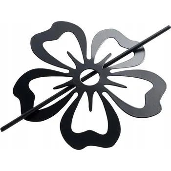 Spona DO závěsů, úchyt NA závěs černý květ