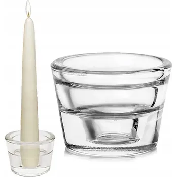 Svícen Skleněný svícen univerzální na čajovou svíčku, na stůl V4,5x6 Dekorace 1 Ks